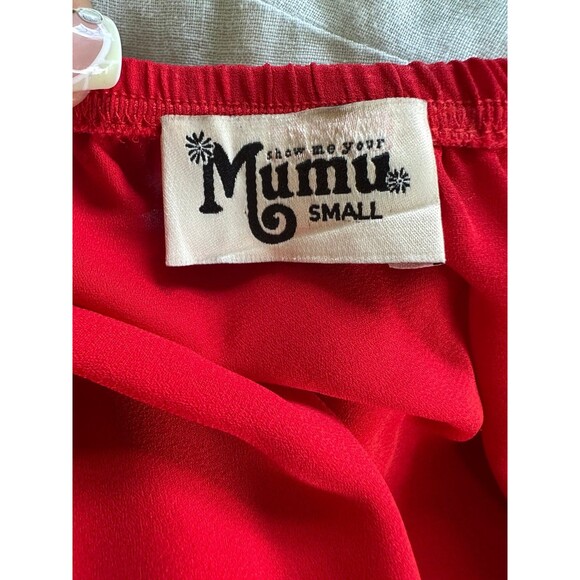 Show Me Your MuMu Women's Banjo Strapless Pom Pom Hem Coachella Crop Top S - Picture 4 of 6